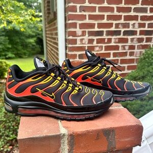 Nike Air Max 97 Plus (Black, Shock Orange) - Men’s 10.5